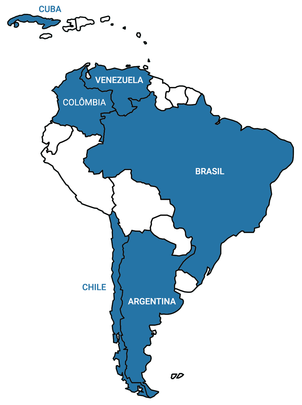 Países onde a Unilivre está presente